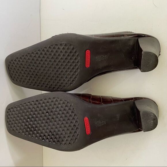 Aerosoles ~ In a Cinch ~?Brown Croc Print Mules ~ size 8.5 - Picture 7 of 7